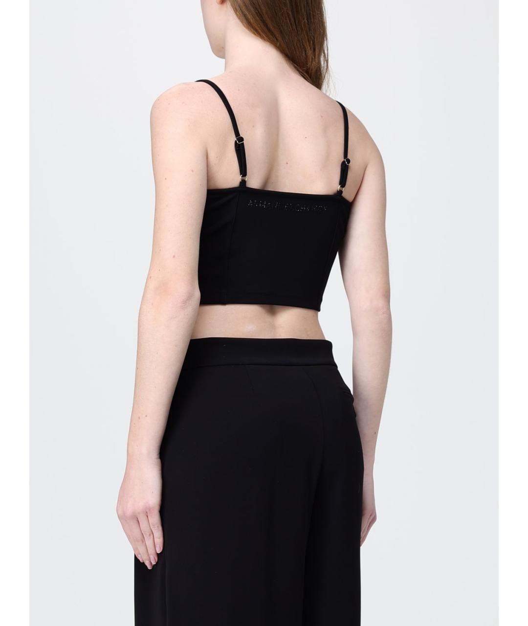 ARMANI EXCHANGE Черная полиамидовая майка, фото 2