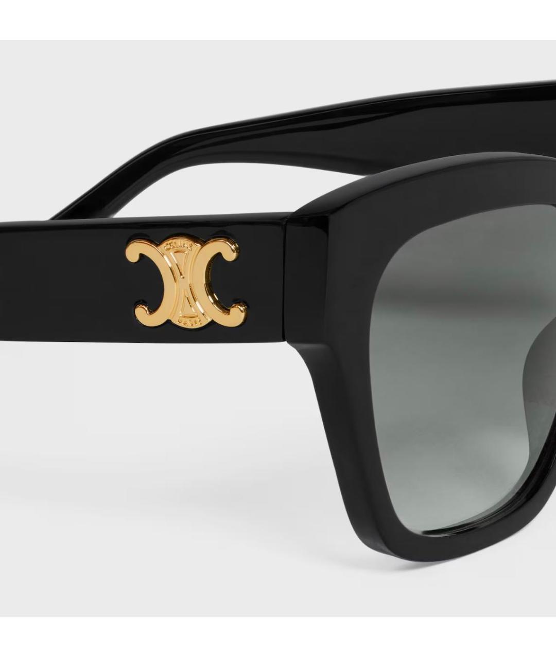 CELINE Черные пластиковые солнцезащитные очки, фото 2