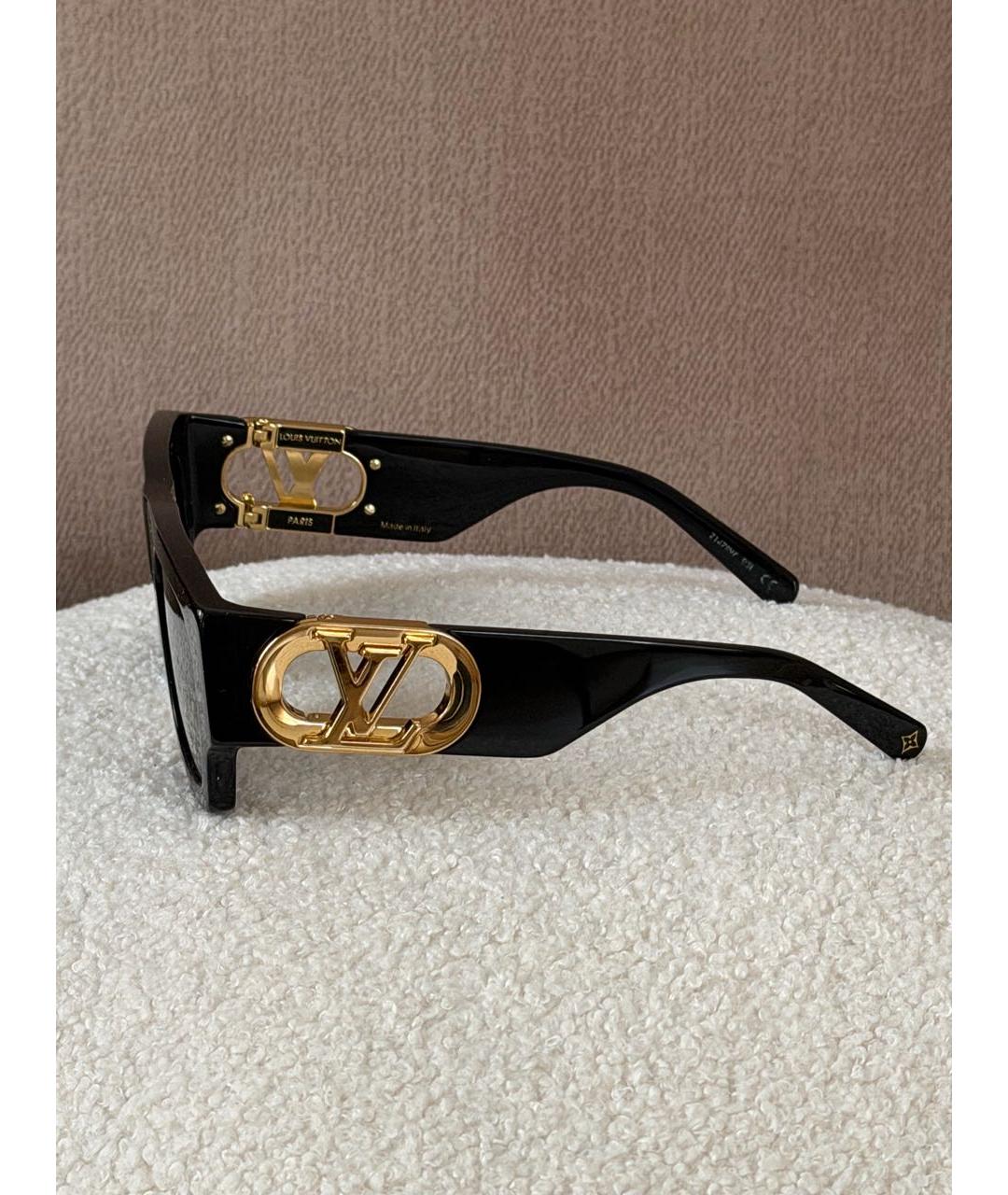 LOUIS VUITTON Черные пластиковые солнцезащитные очки, фото 3