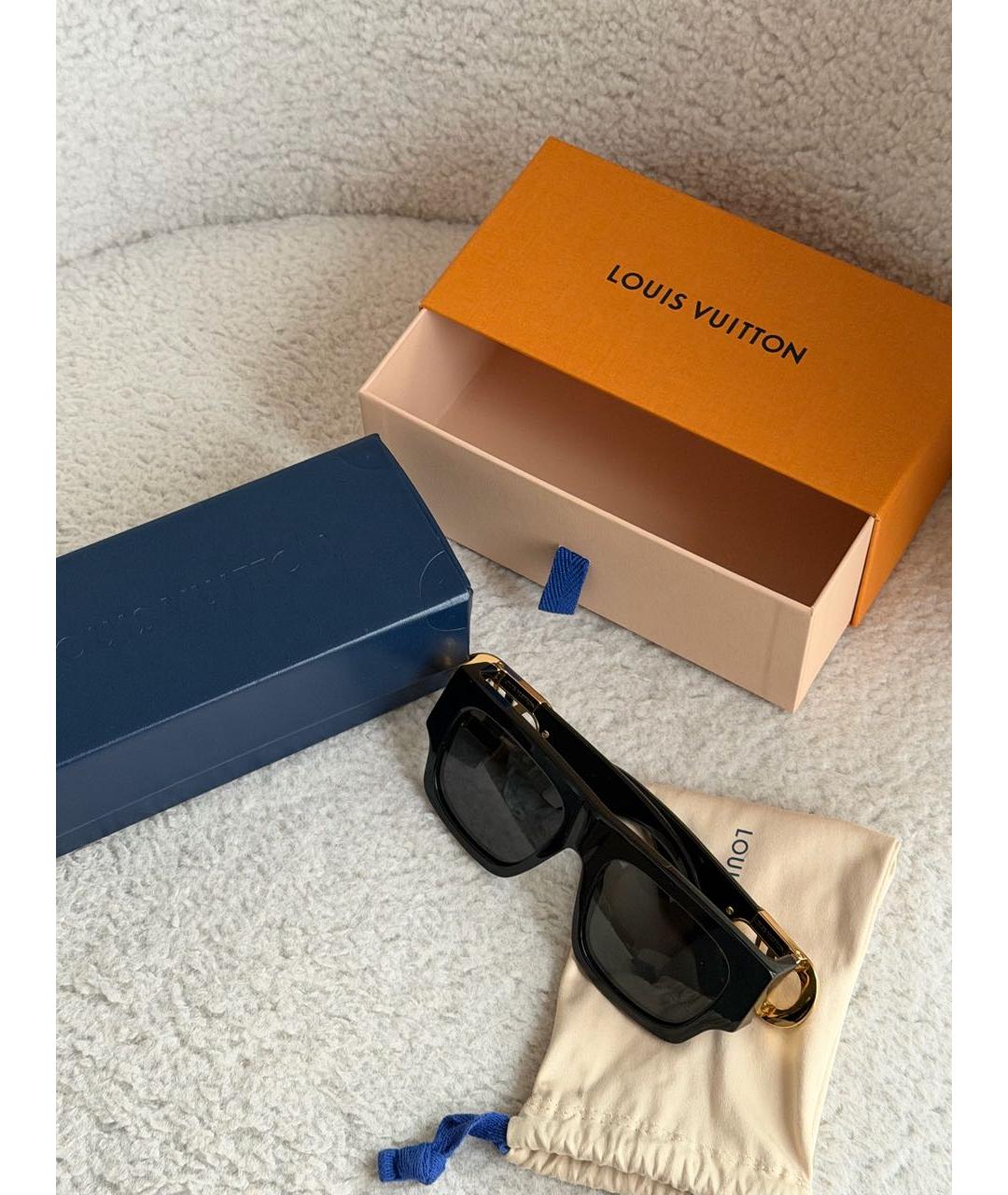 LOUIS VUITTON Черные пластиковые солнцезащитные очки, фото 4