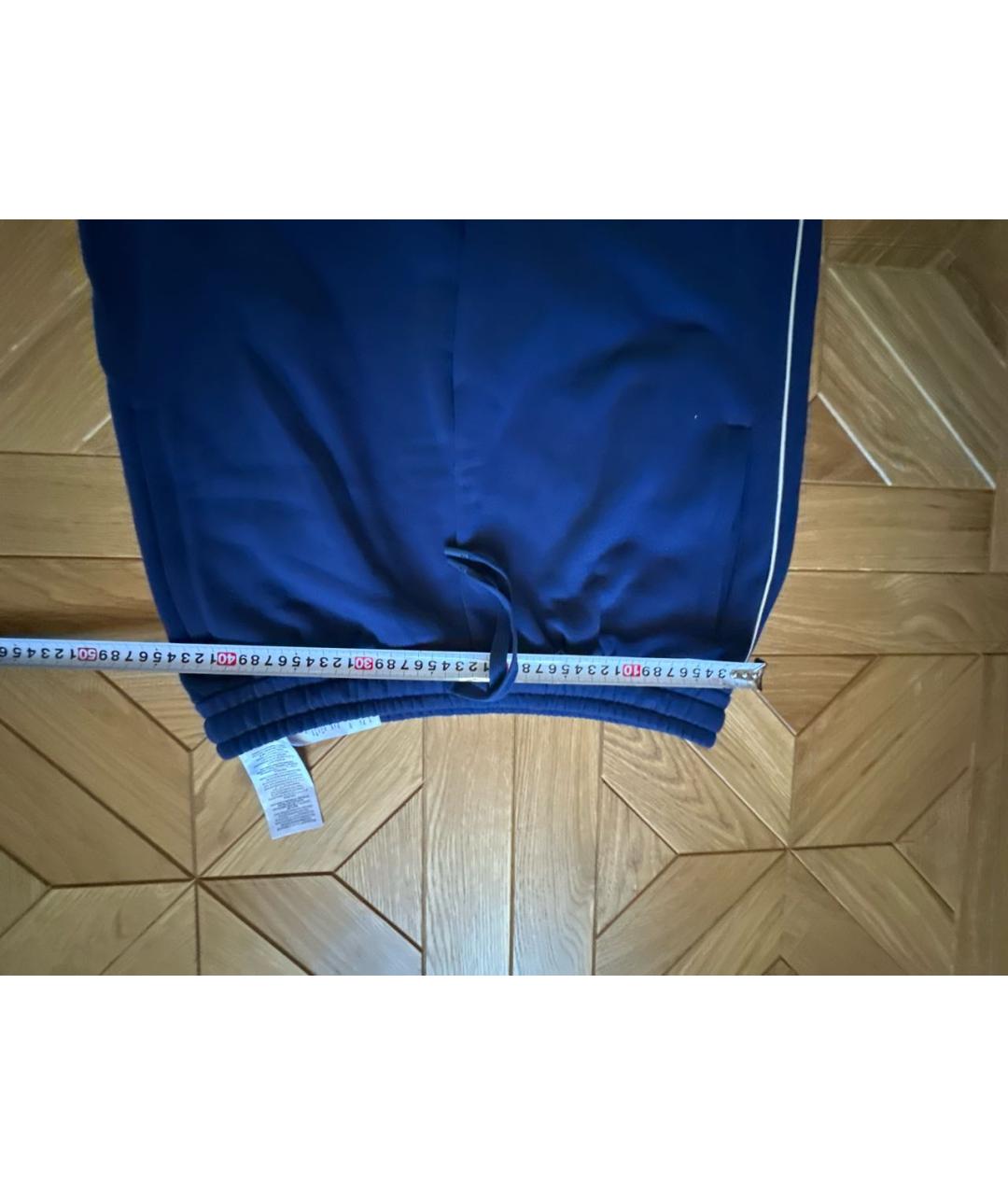 GUCCI Синие хлопковые повседневные брюки, фото 7