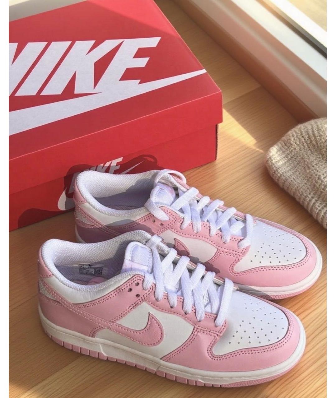 NIKE Розовые кожаные кроссовки, фото 5