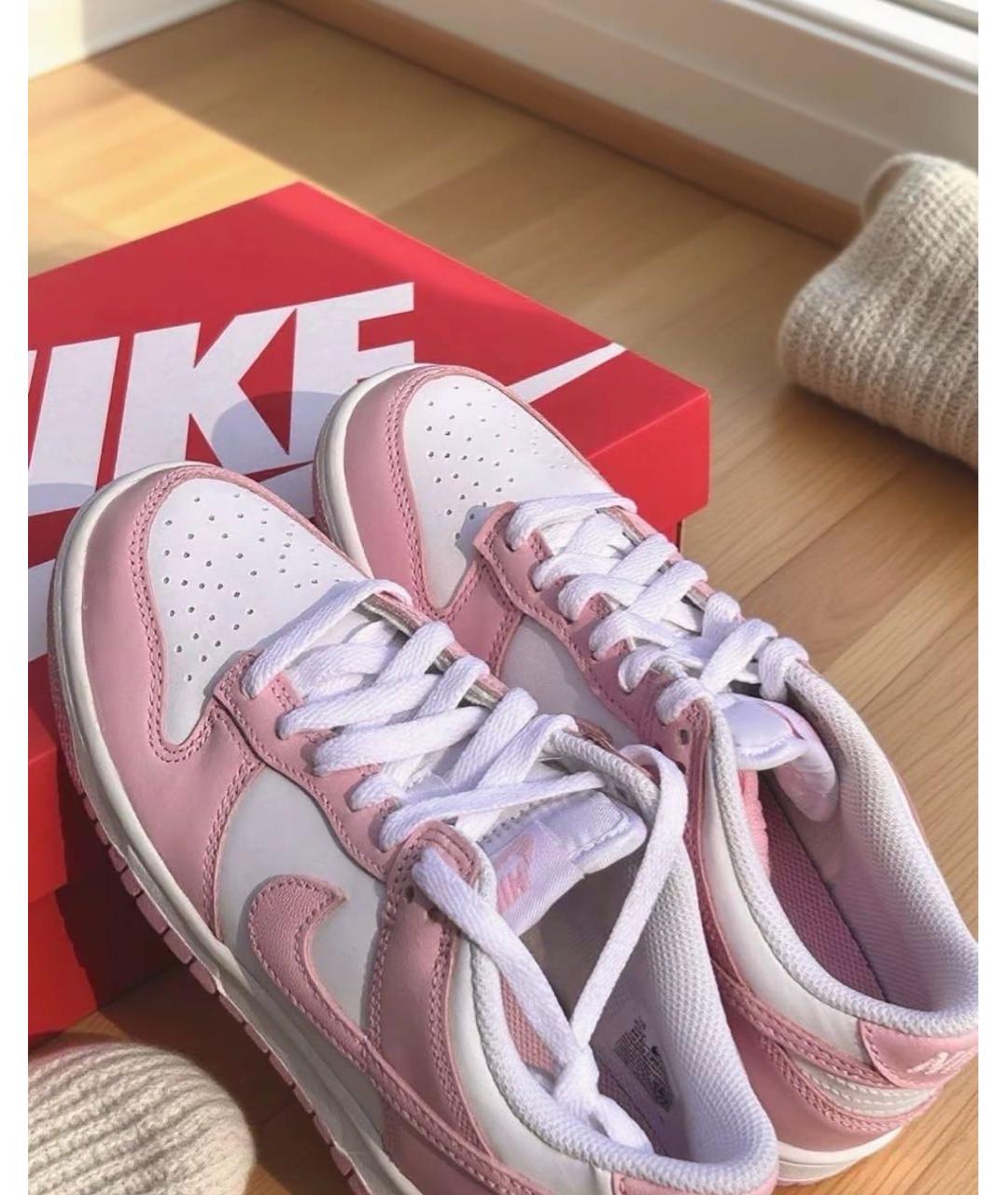 NIKE Розовые кожаные кроссовки, фото 6