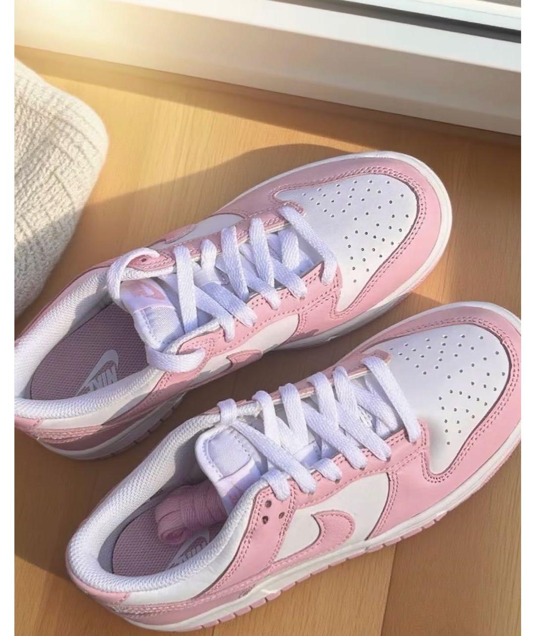 NIKE Розовые кожаные кроссовки, фото 7