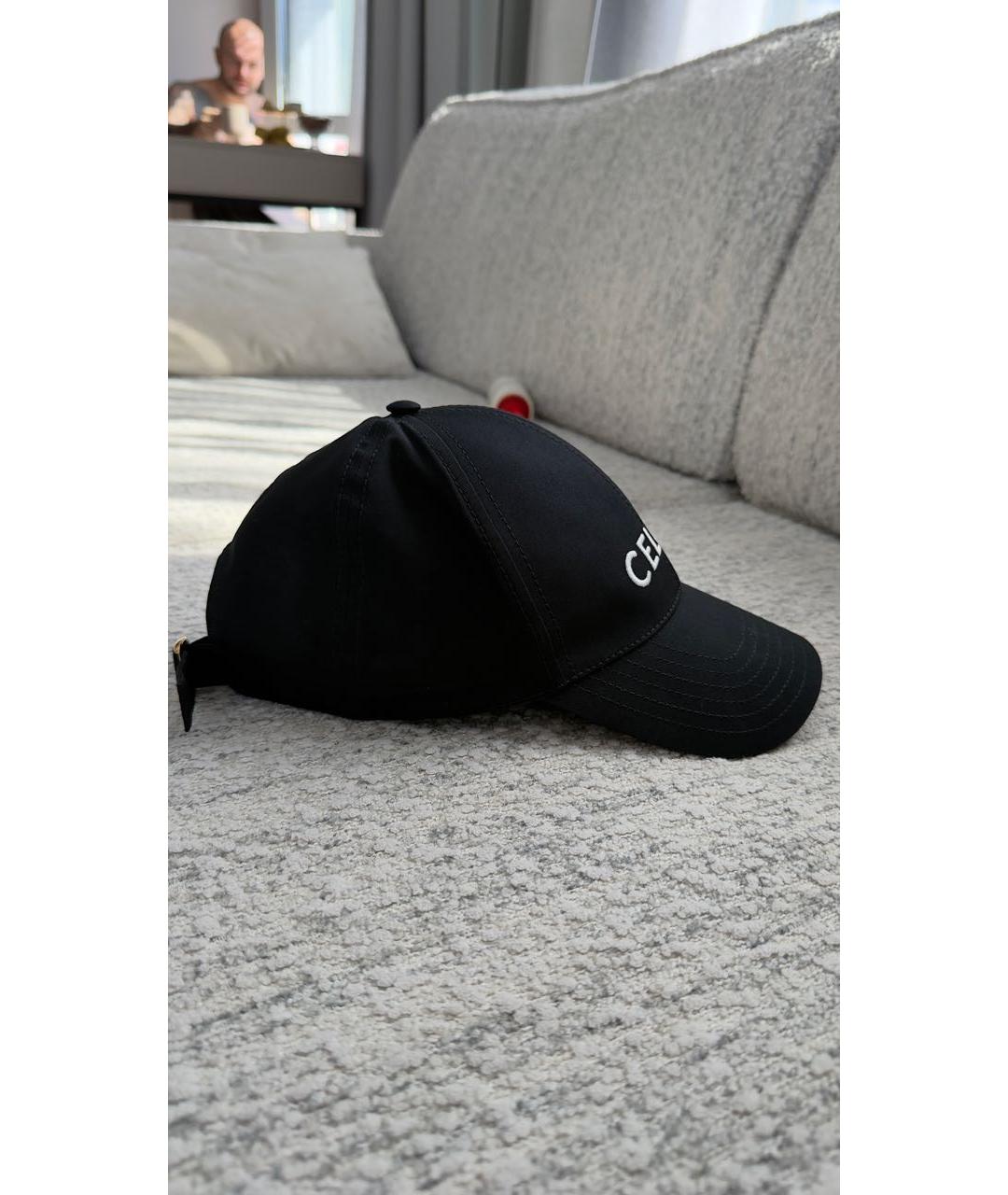 CELINE Черная кепка, фото 2