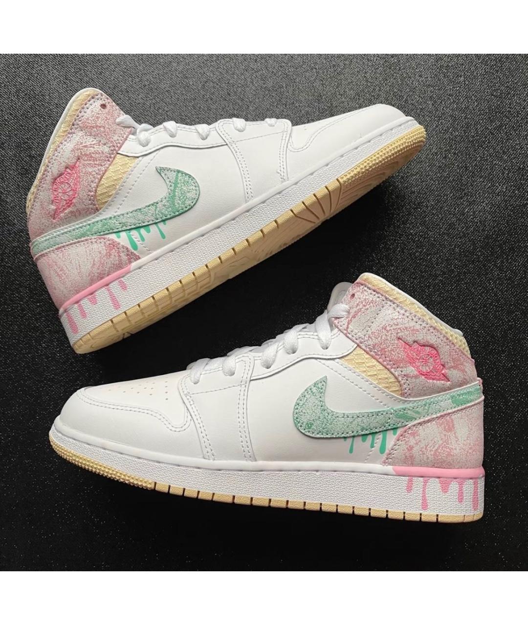 JORDAN Белые кожаные кроссовки, фото 6