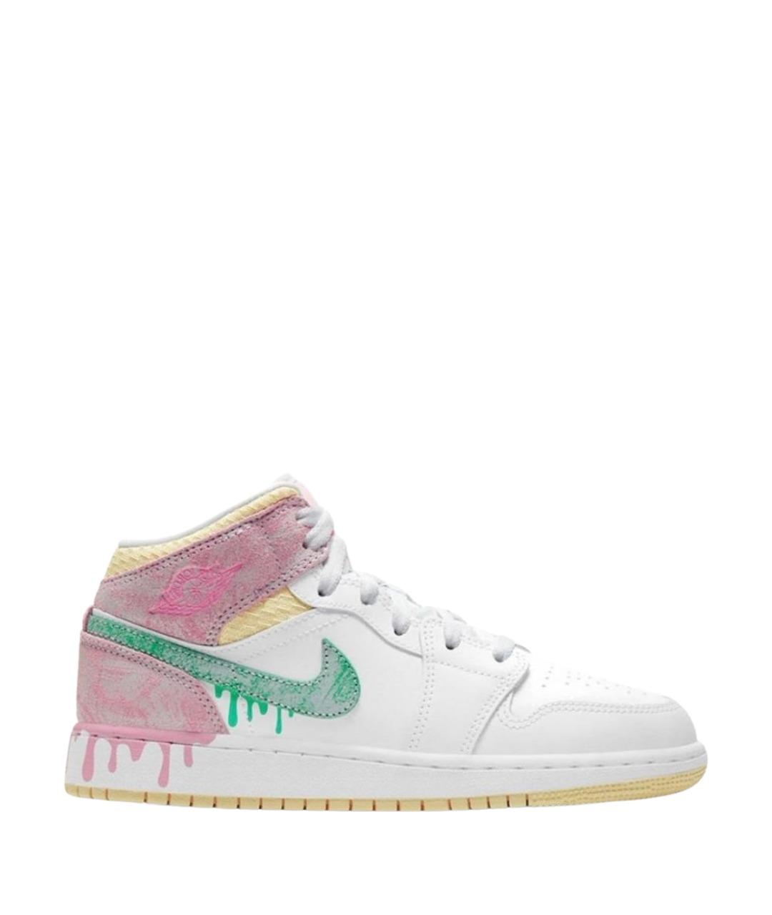 JORDAN Белые кожаные кроссовки, фото 1