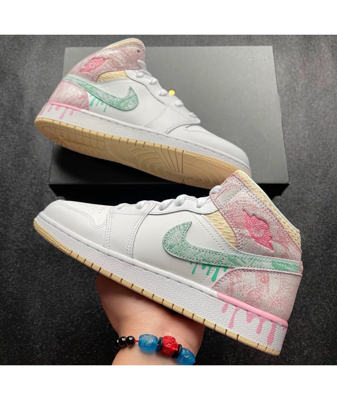 JORDAN Белые кожаные кроссовки, фото 5