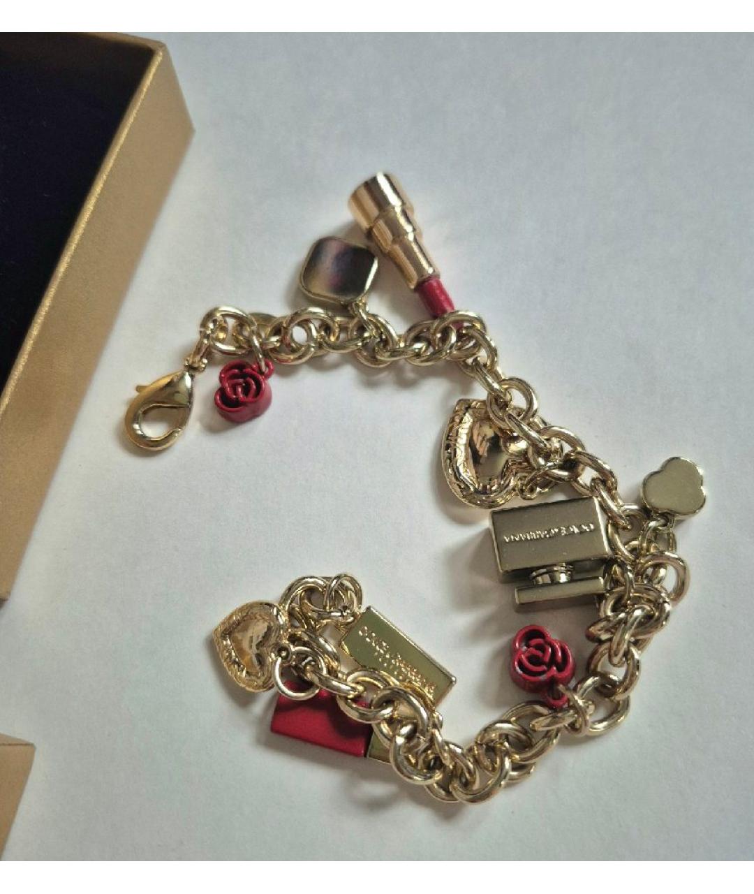 DOLCE&GABBANA Золотой металлический браслет, фото 3