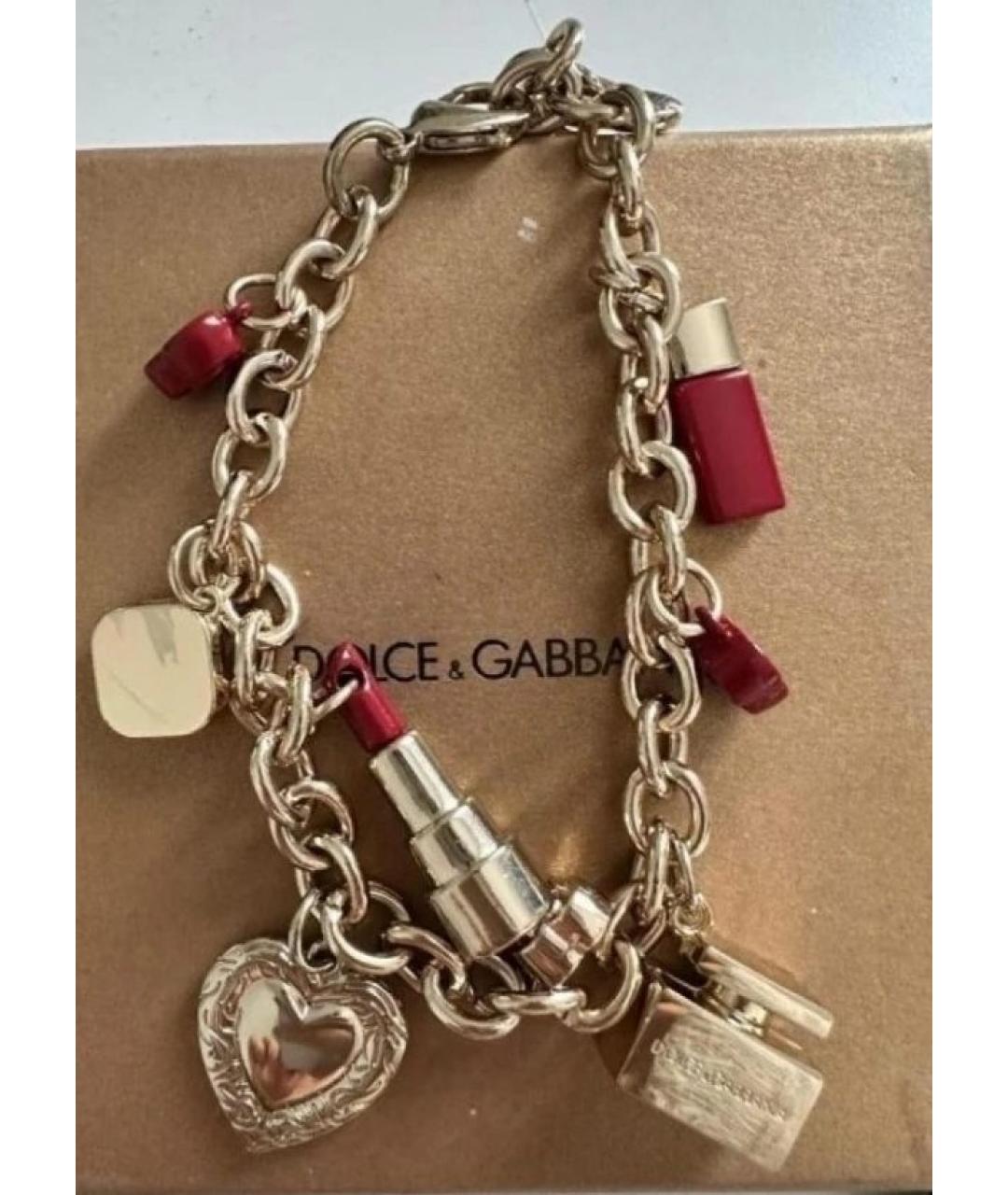 DOLCE&GABBANA Золотой металлический браслет, фото 6