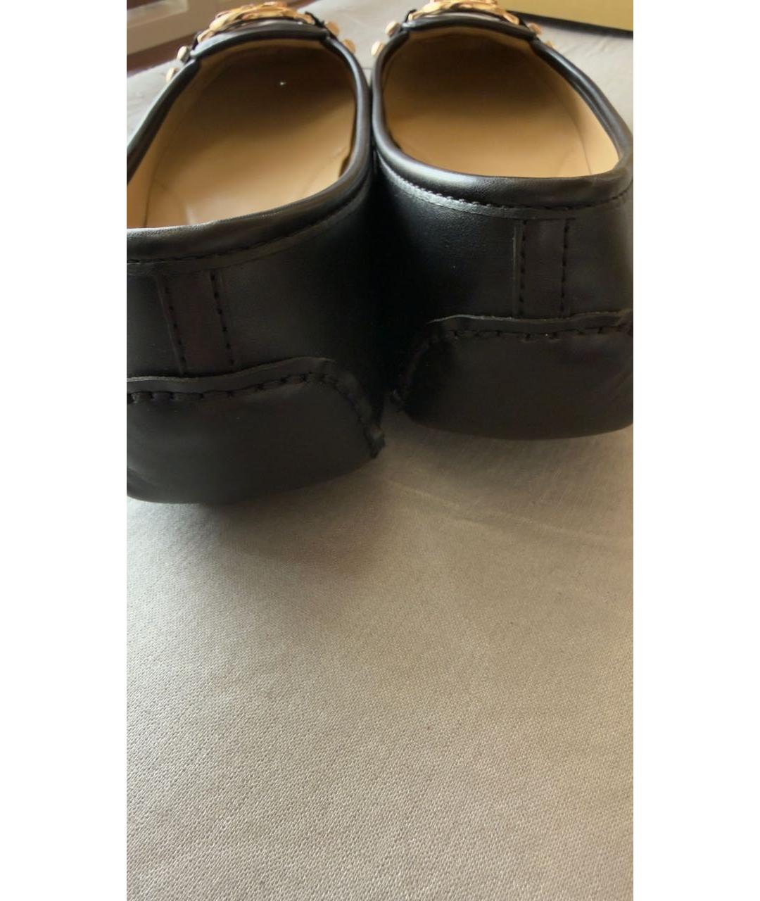 MICHAEL KORS Черные кожаные балетки, фото 4