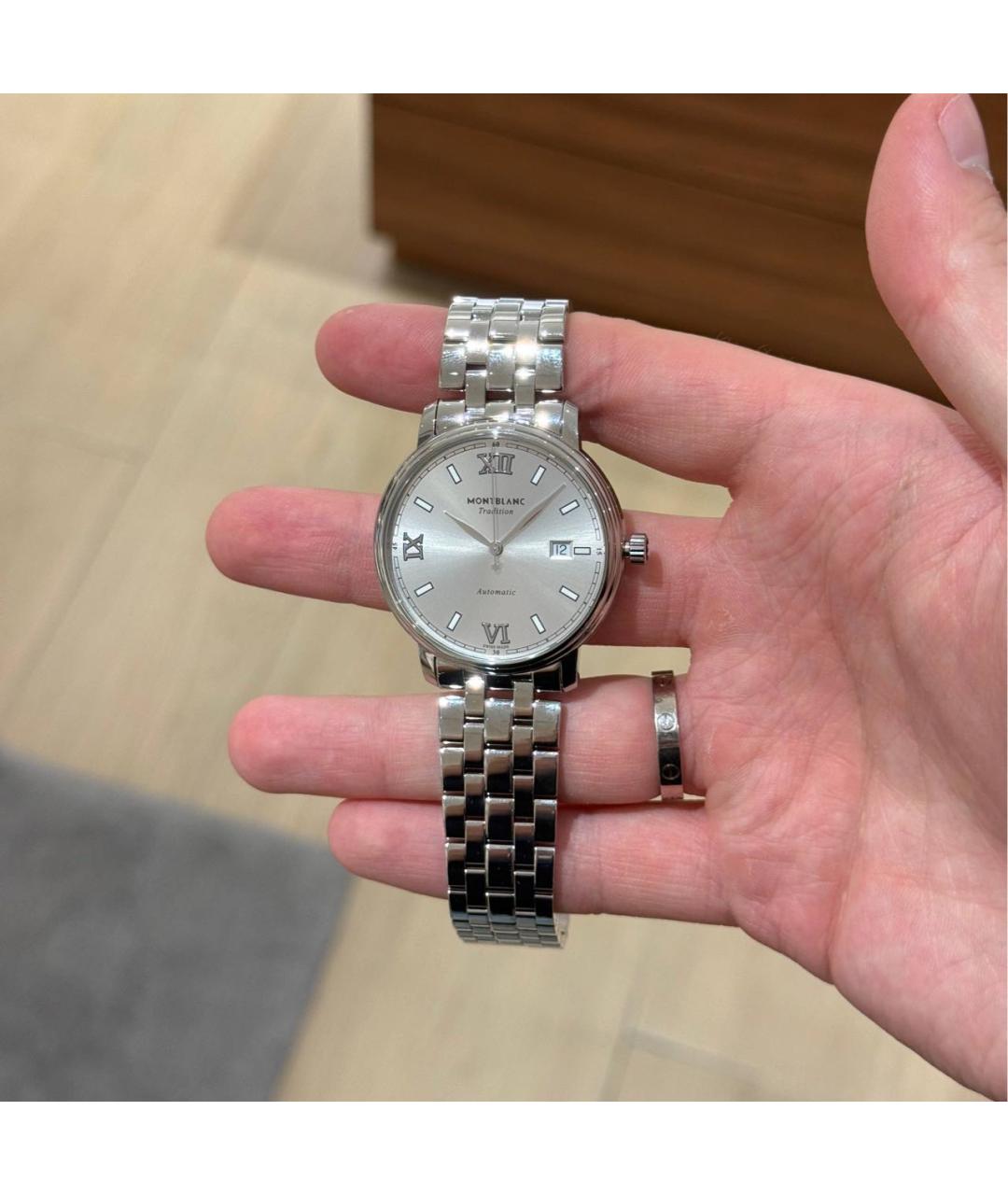MONTBLANC Серебряные стальные часы, фото 5
