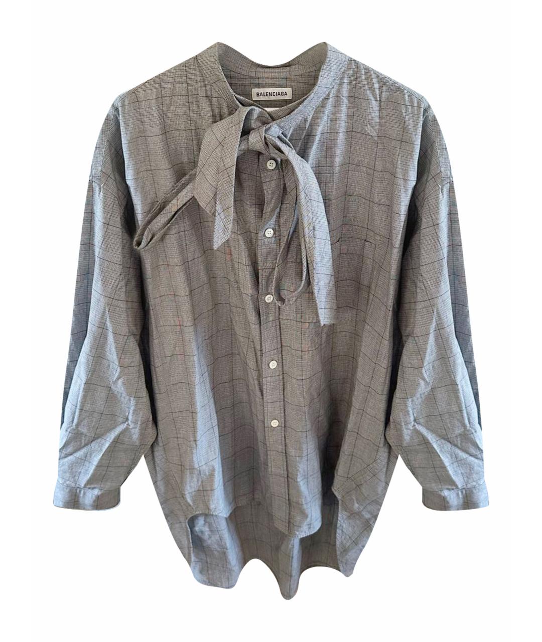 BALENCIAGA Серая хлопковая рубашка, фото 1