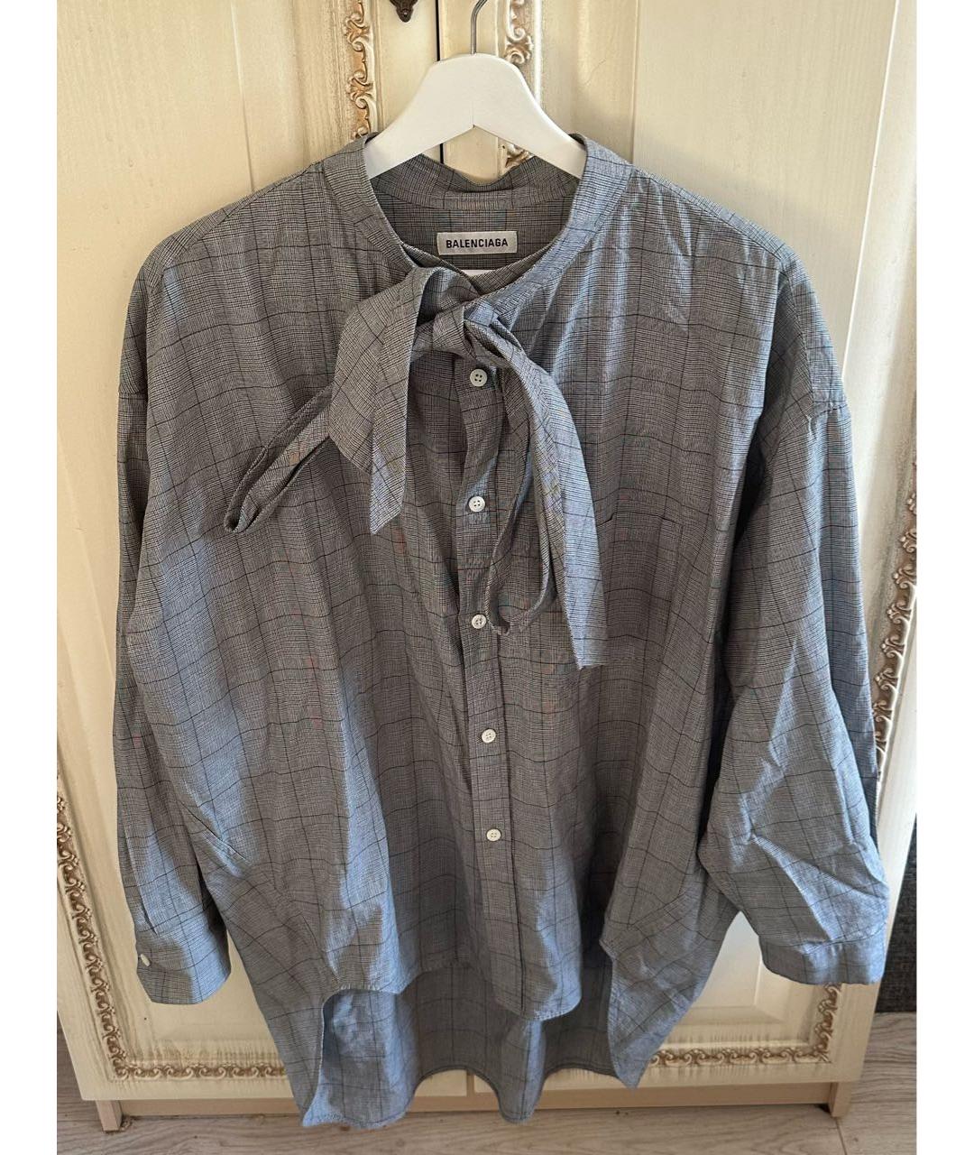 BALENCIAGA Серая хлопковая рубашка, фото 5