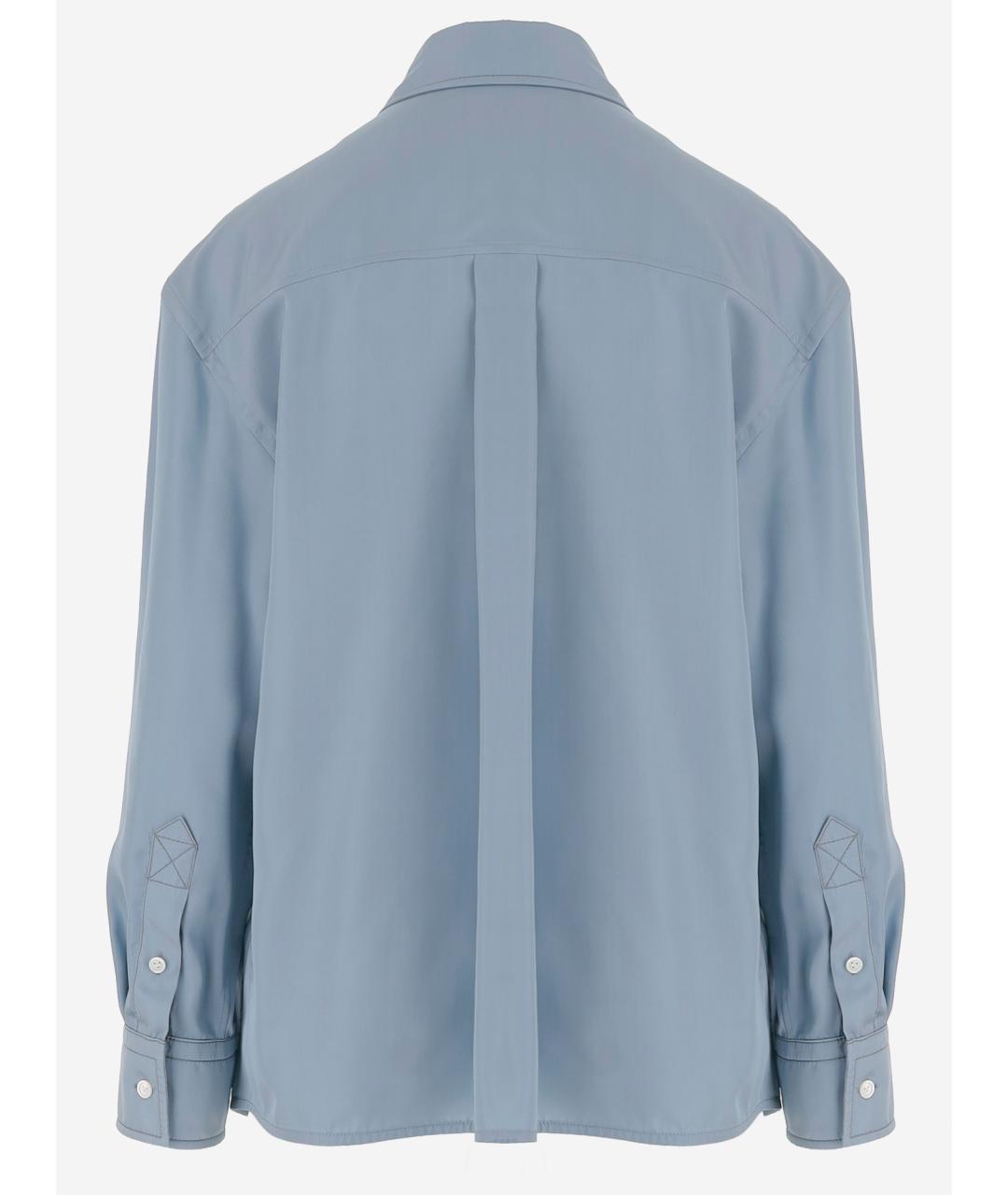 BOTTEGA VENETA Голубая вискозная рубашка, фото 2