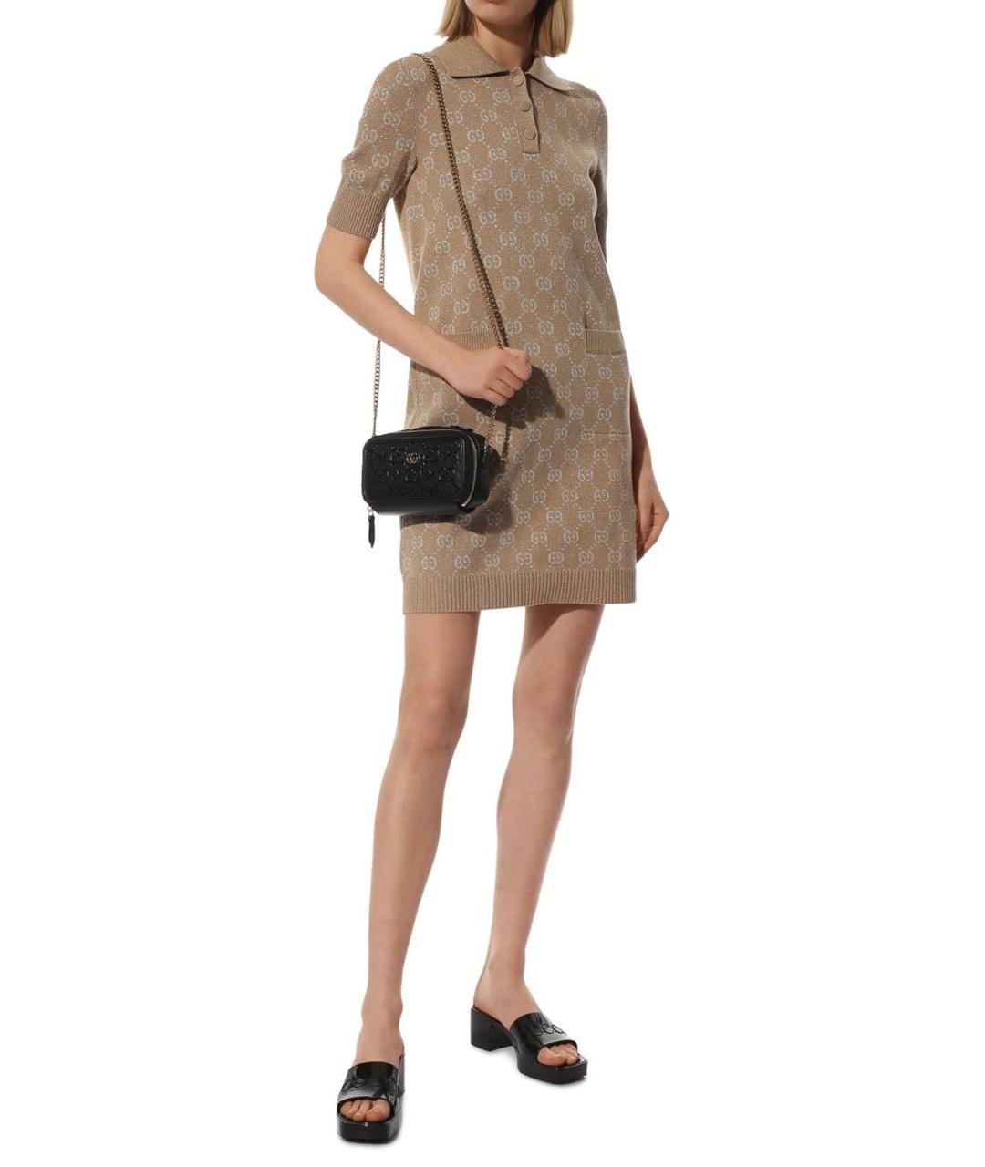 GUCCI Черные резиновые мюли, фото 3