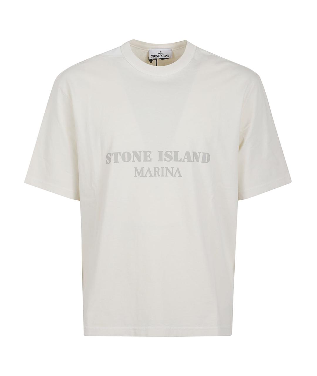 STONE ISLAND Белая футболка, фото 1