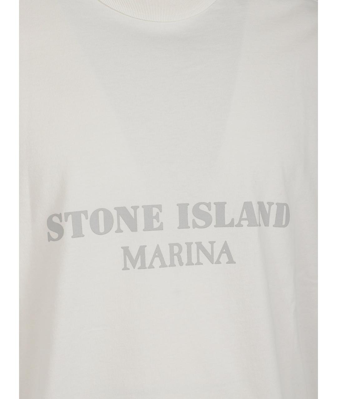 STONE ISLAND Белая футболка, фото 2