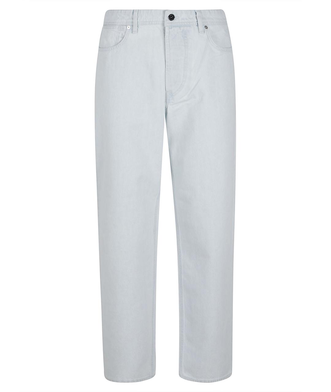 STONE ISLAND Голубые хлопковые прямые джинсы, фото 1