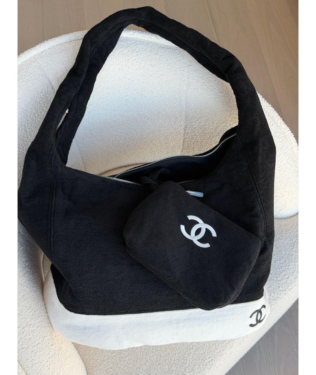 CHANEL Черная пляжная сумка, фото 2