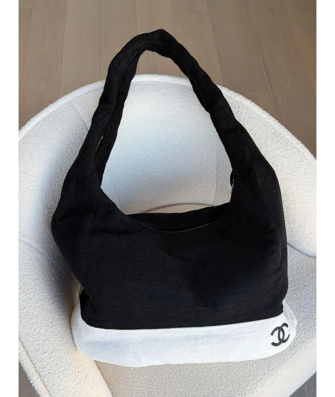 CHANEL Черная пляжная сумка, фото 5