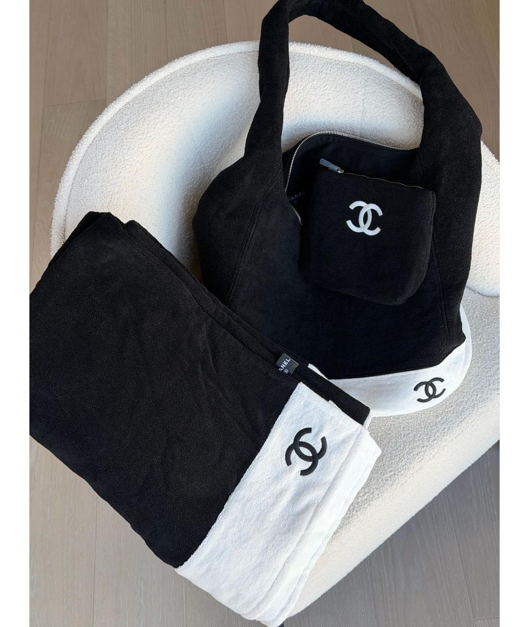 CHANEL Черная пляжная сумка, фото 4