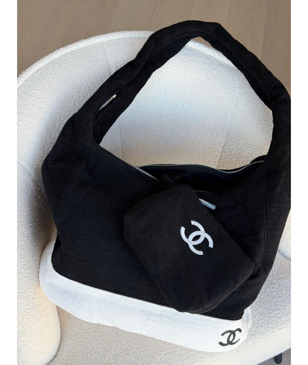 CHANEL Черная пляжная сумка, фото 3