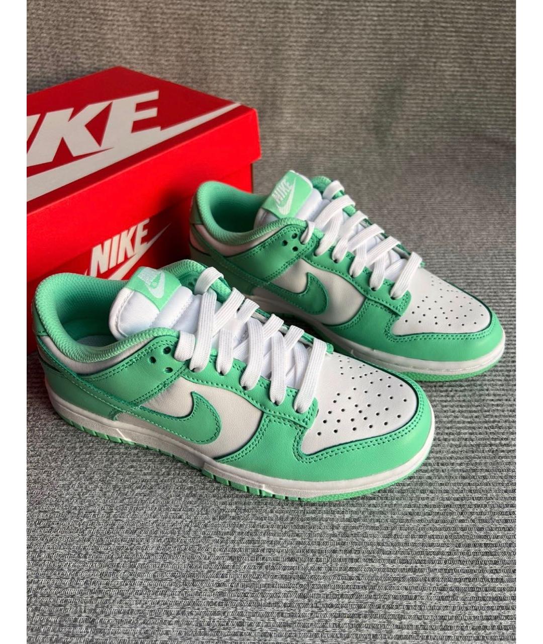 NIKE Бирюзовые кожаные кроссовки, фото 6