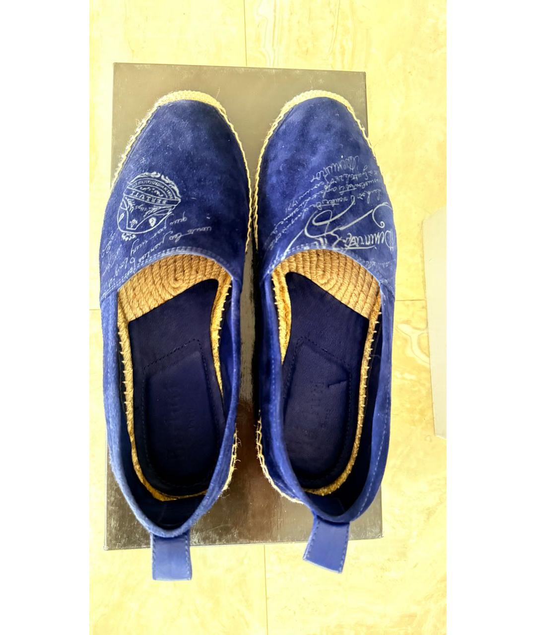 BERLUTI Синие замшевые эспадрильи, фото 3