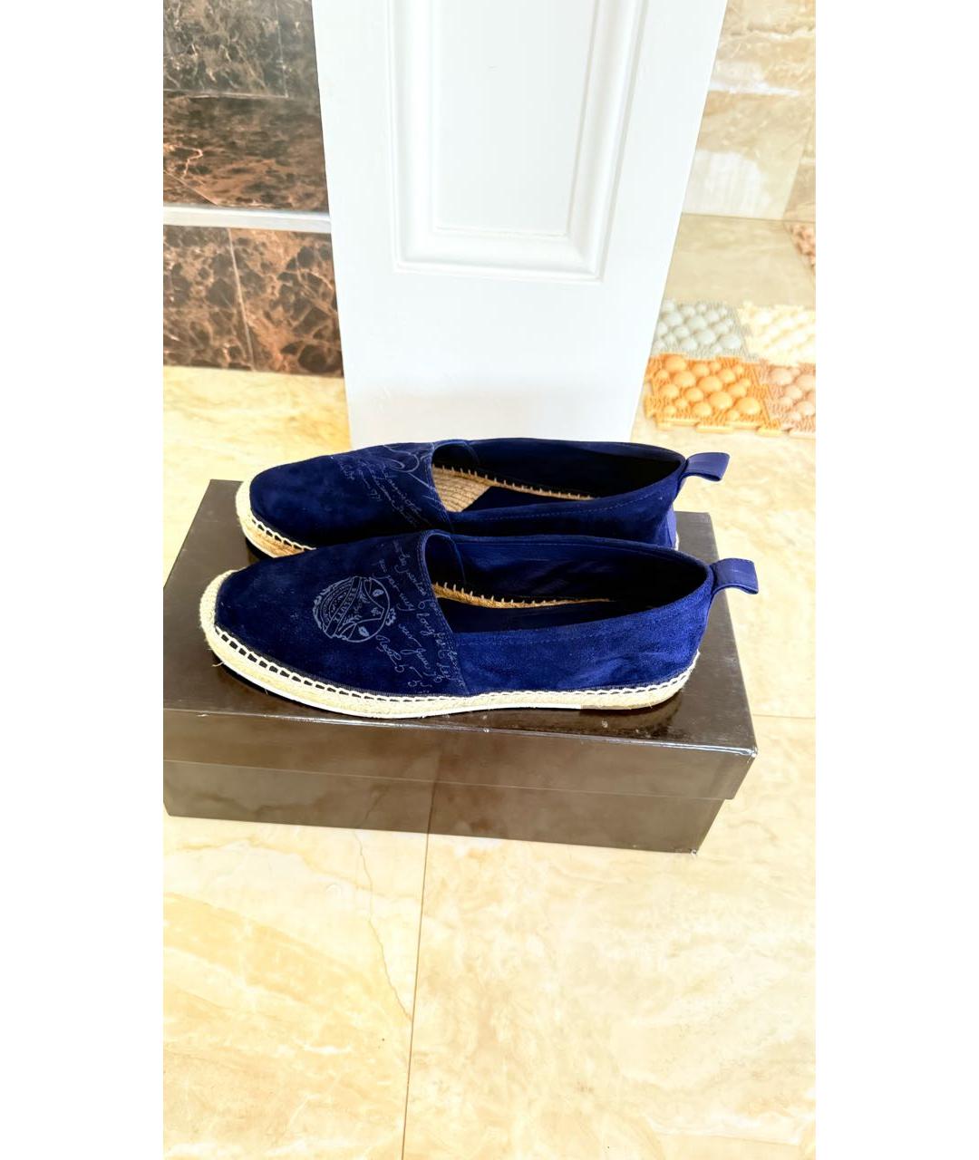 BERLUTI Синие замшевые эспадрильи, фото 4