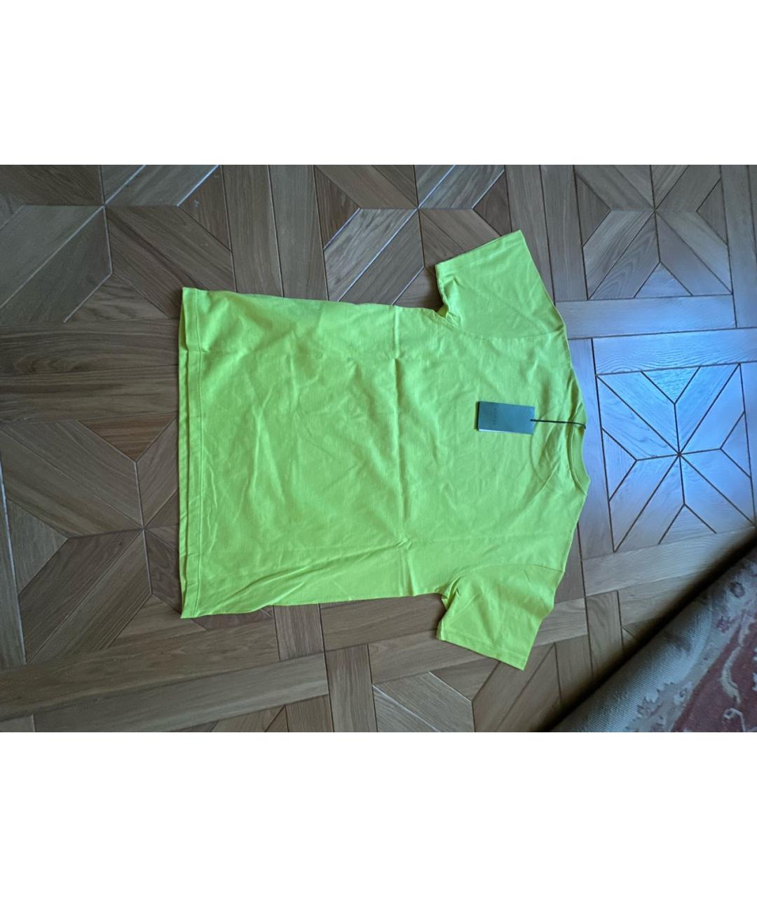 GUCCI Желтая хлопковая футболка, фото 2