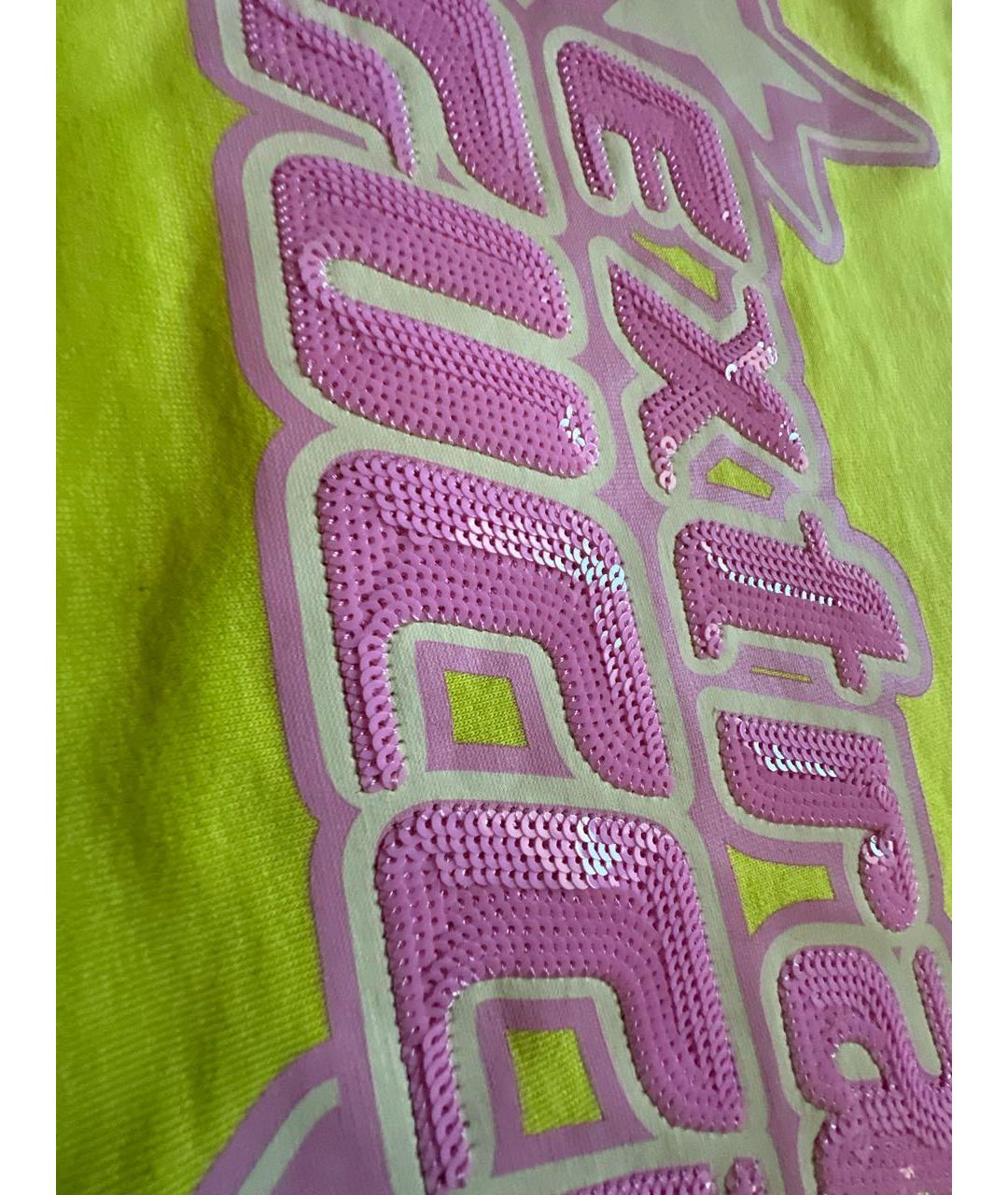 GUCCI Желтая хлопковая футболка, фото 4