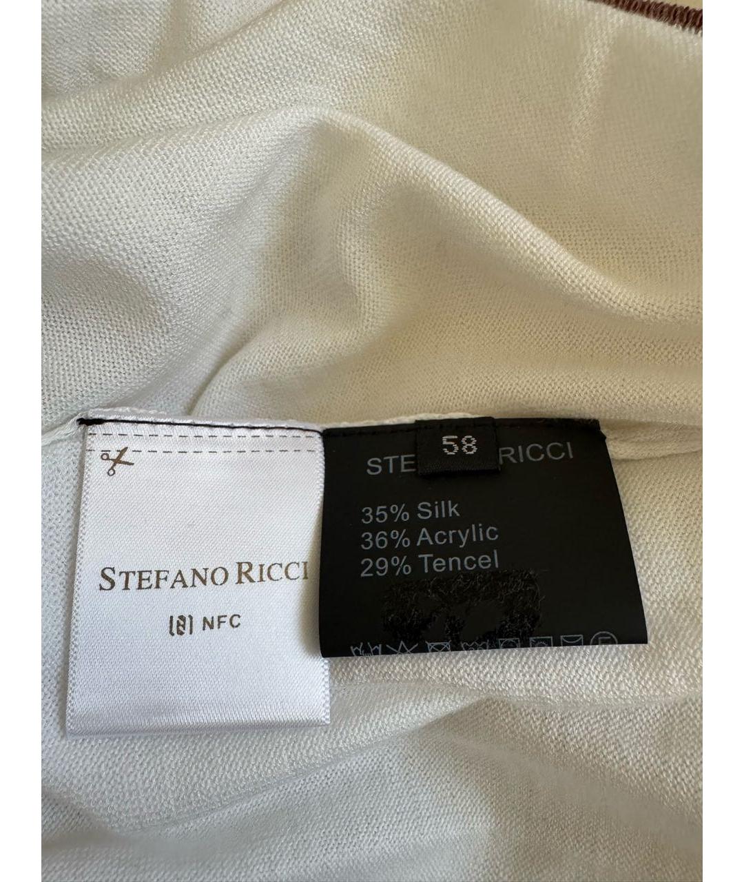 STEFANO RICCI Белое поло с коротким рукавом, фото 4