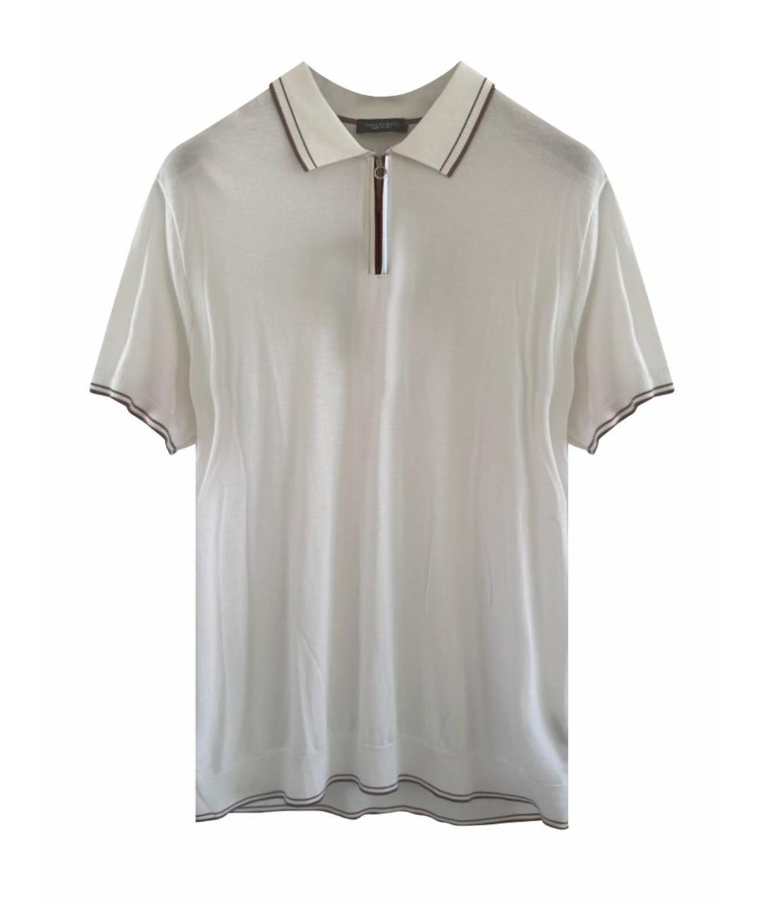 STEFANO RICCI Белое поло с коротким рукавом, фото 1