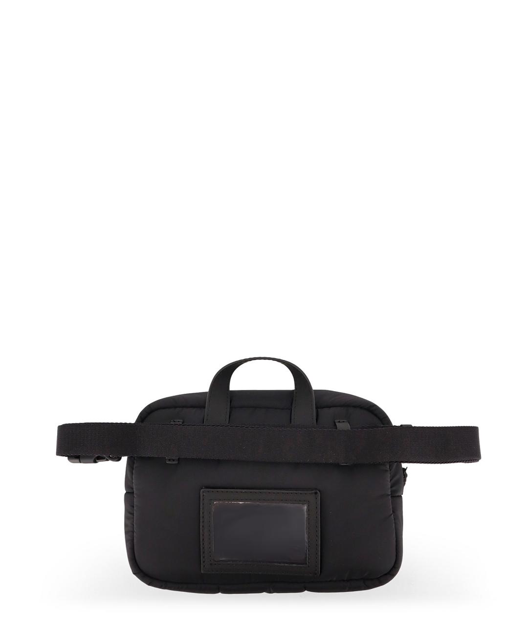 MONCLER GRENOBLE Черная тканевая поясная сумка, фото 2