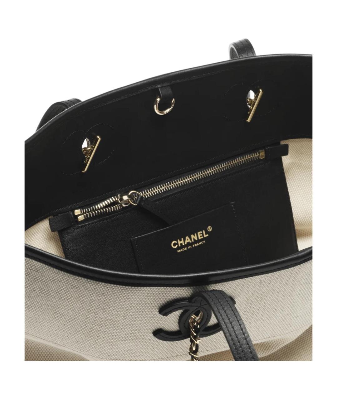 CHANEL Бежевая сумка через плечо, фото 4