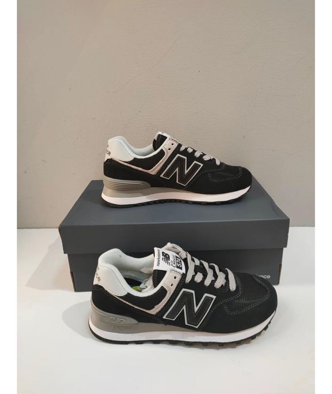 NEW BALANCE Черные замшевые низкие кроссовки / кеды, фото 5