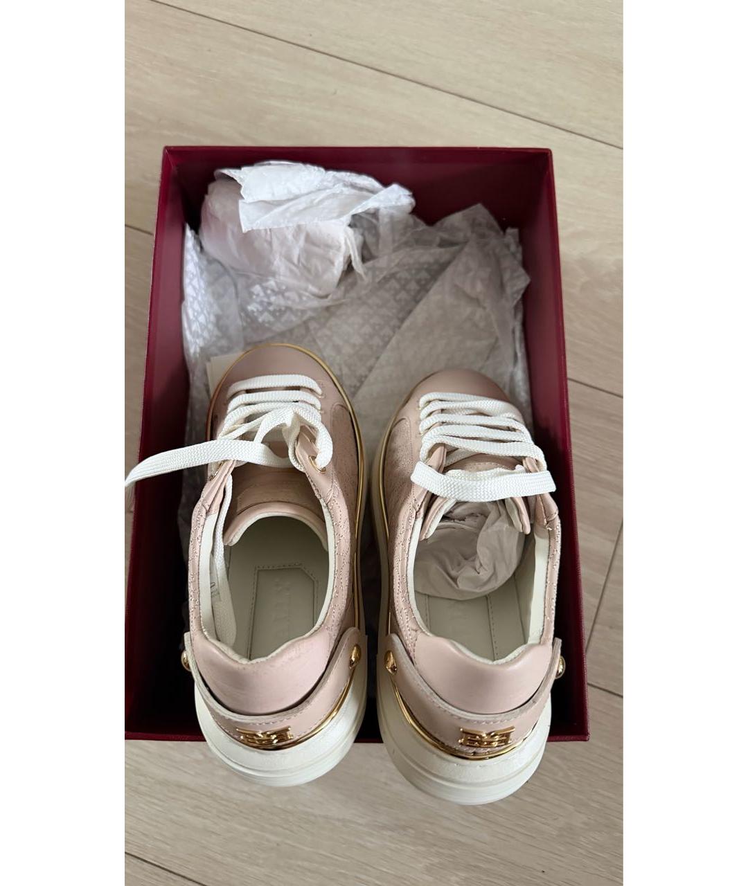 BALLY Розовые кожаные кеды, фото 4
