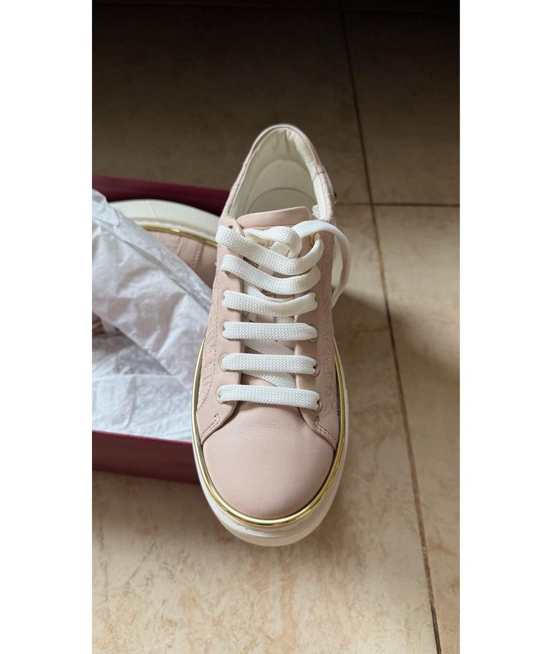 BALLY Розовые кожаные кеды, фото 2