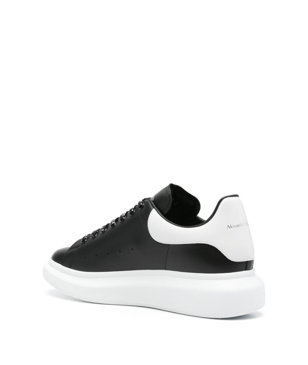 ALEXANDER MCQUEEN Черные кожаные низкие кроссовки / кеды, фото 2