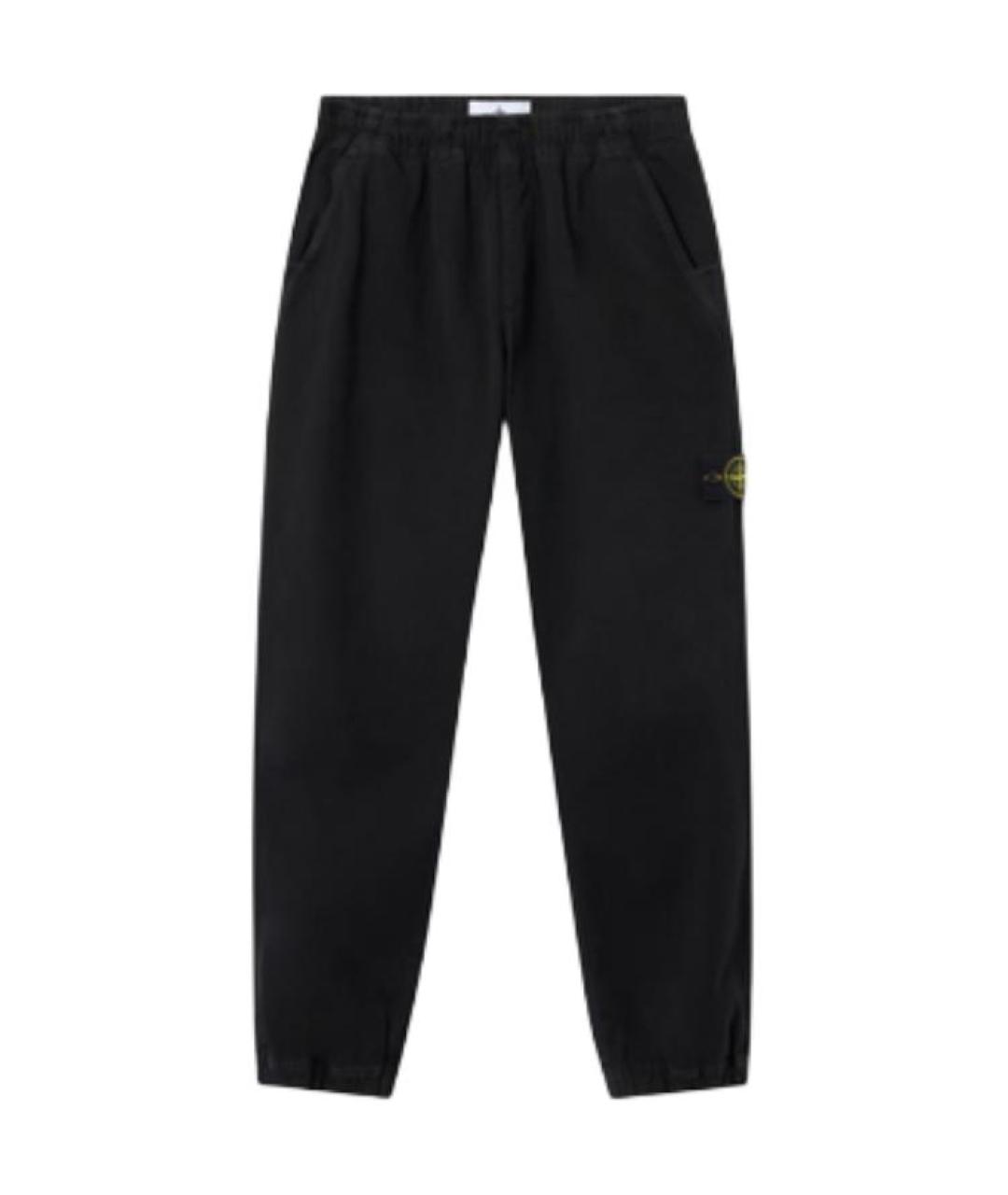 STONE ISLAND Черные повседневные брюки, фото 1