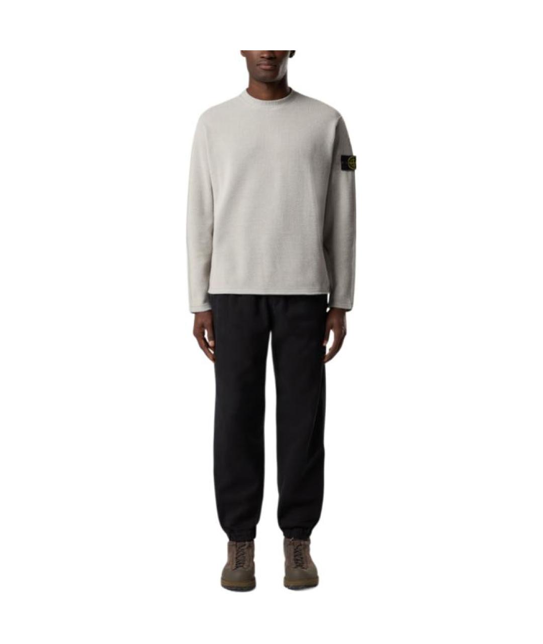 STONE ISLAND Черные повседневные брюки, фото 3