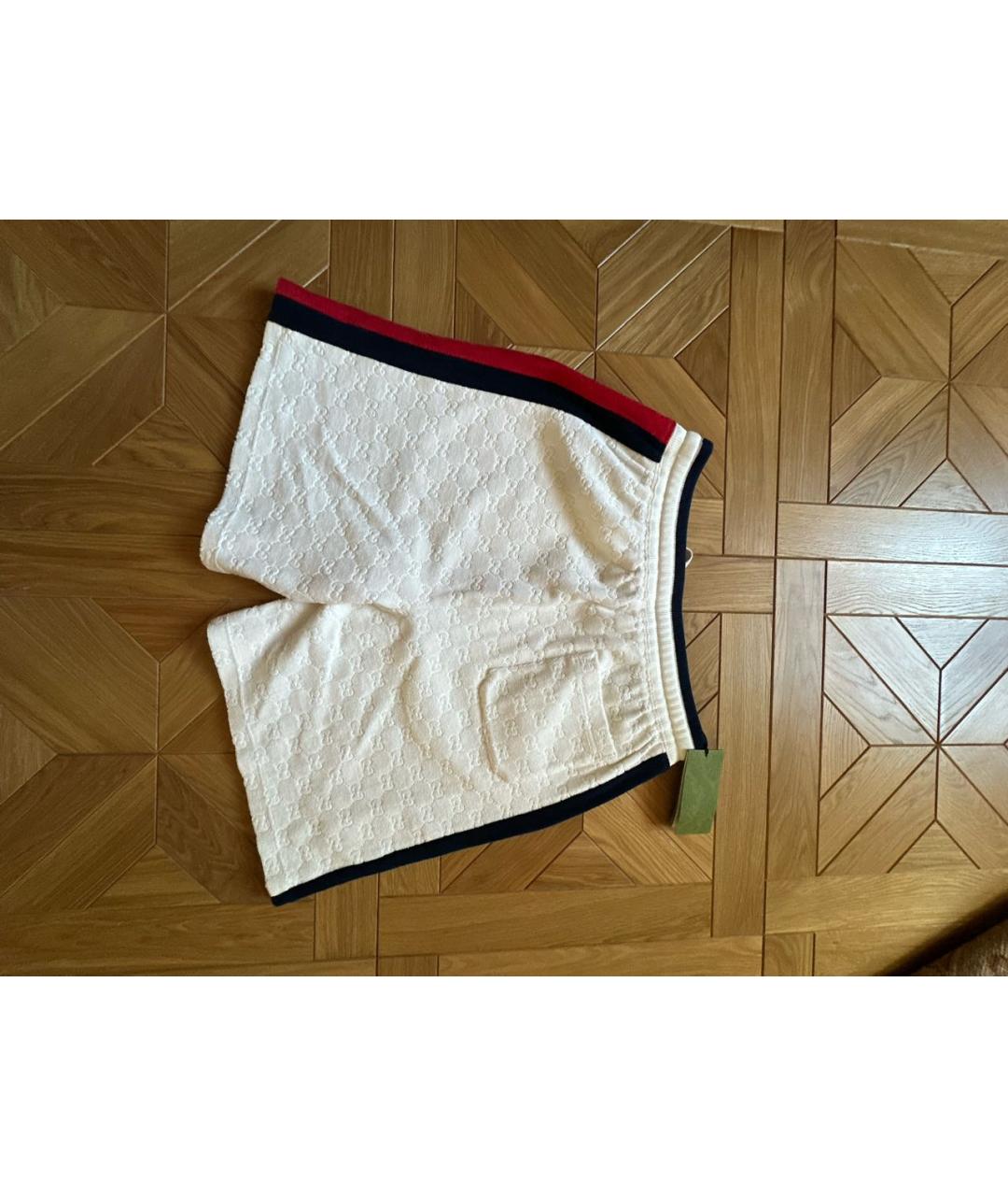 GUCCI Белые хлопковые шорты, фото 2
