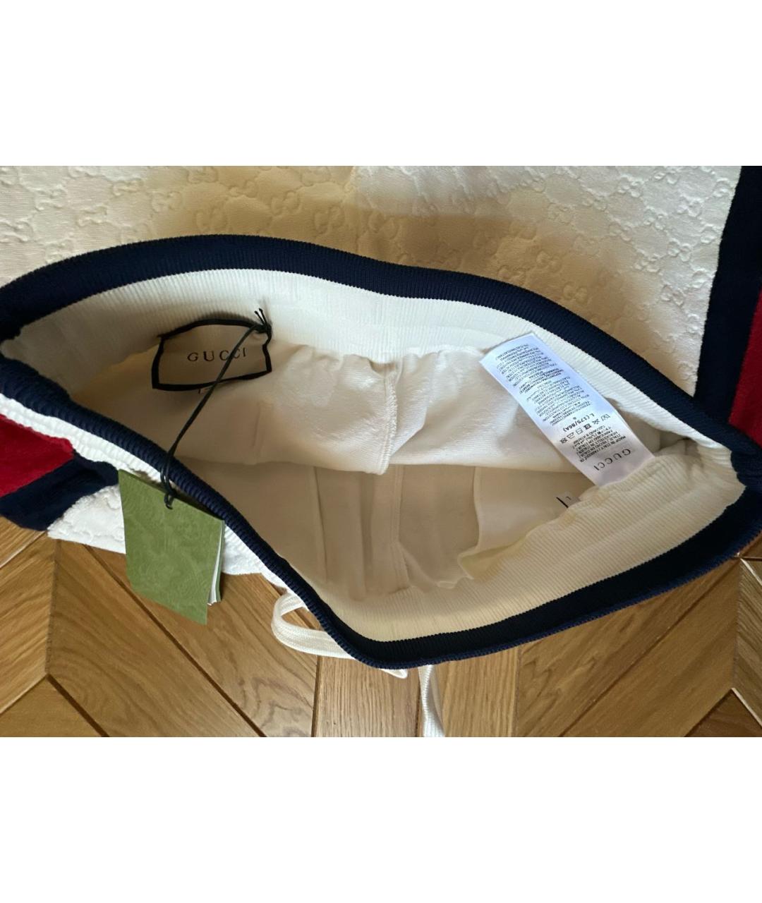 GUCCI Белые хлопковые шорты, фото 7