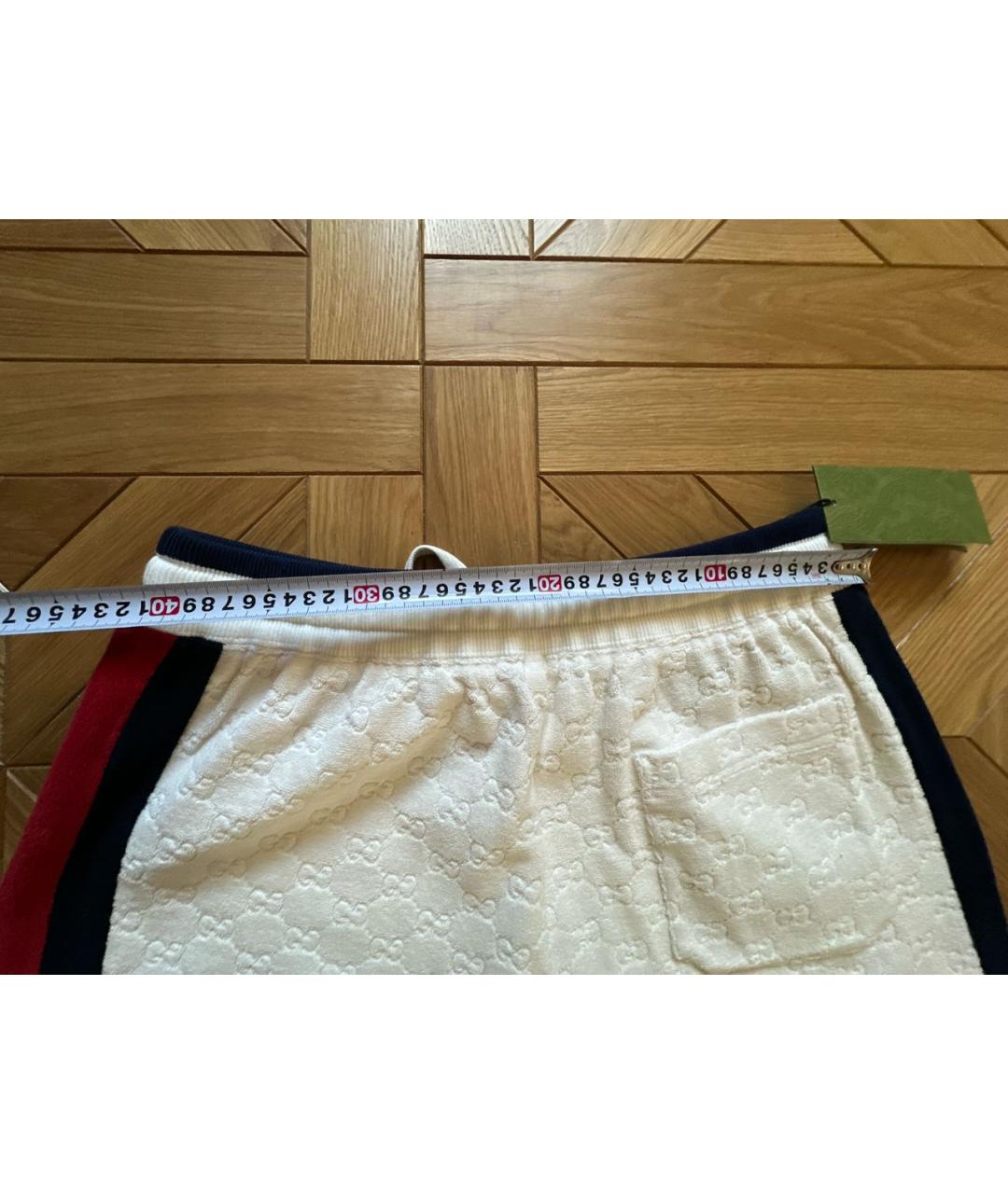 GUCCI Белые хлопковые шорты, фото 5