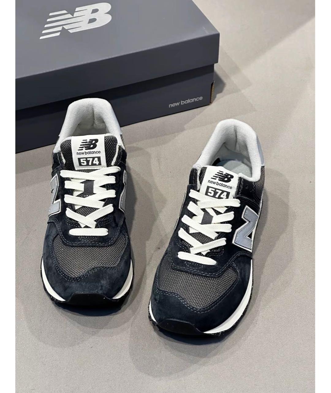 NEW BALANCE Черные замшевые низкие кроссовки / кеды, фото 5