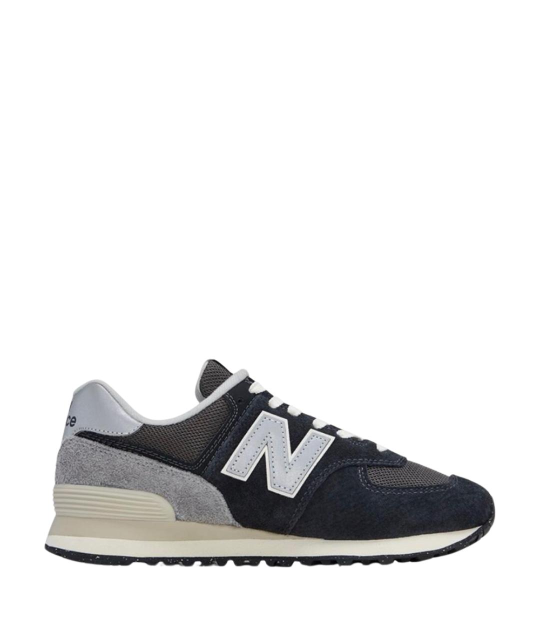 NEW BALANCE Черные замшевые низкие кроссовки / кеды, фото 1