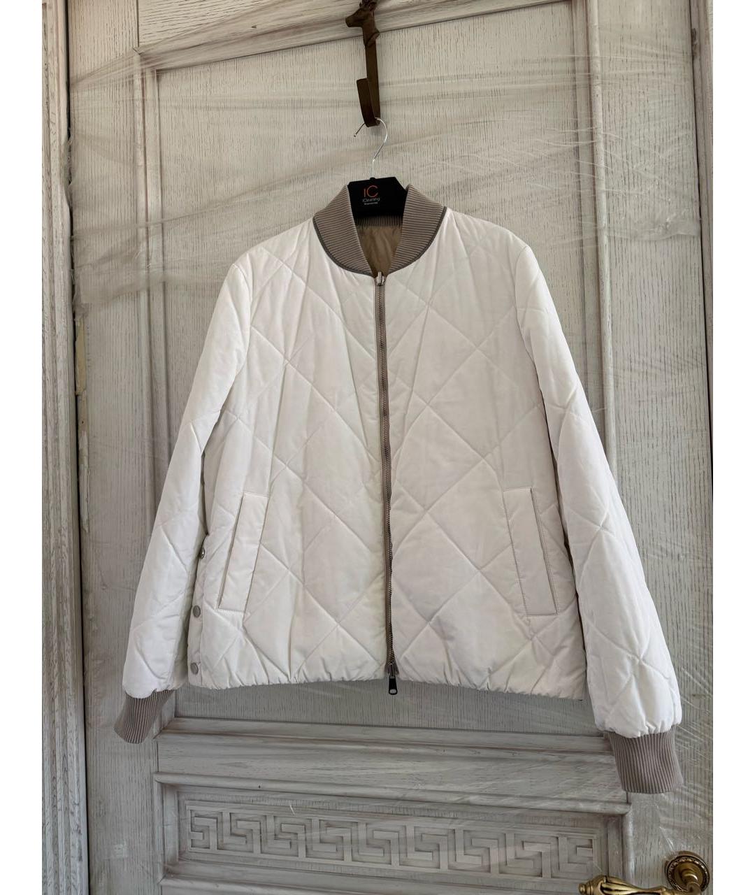 BRUNELLO CUCINELLI Бежевая полиэстеровая куртка, фото 8