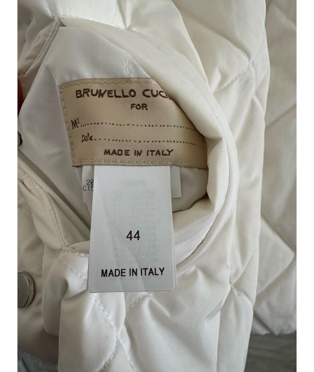 BRUNELLO CUCINELLI Бежевая полиэстеровая куртка, фото 5