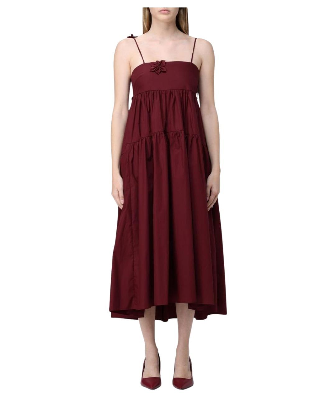 MEIMEIJ Бордовое хлопковое платье, фото 1